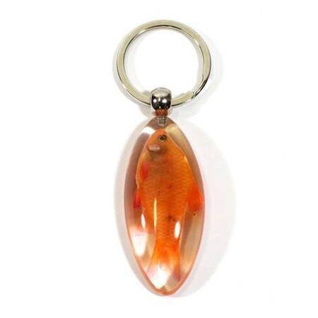 Ed Speldy East Ed Speldy East Company FIK105 Real Bug Guppy Fish Key Chain - Clear; Oval FIK105